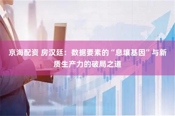 京海配资 房汉廷：数据要素的“息壤基因”与新质生产力的破局之道