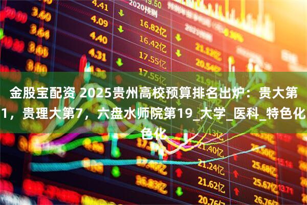 金股宝配资 2025贵州高校预算排名出炉：贵大第1，贵理大第7，六盘水师院第19_大学_医科_特色化